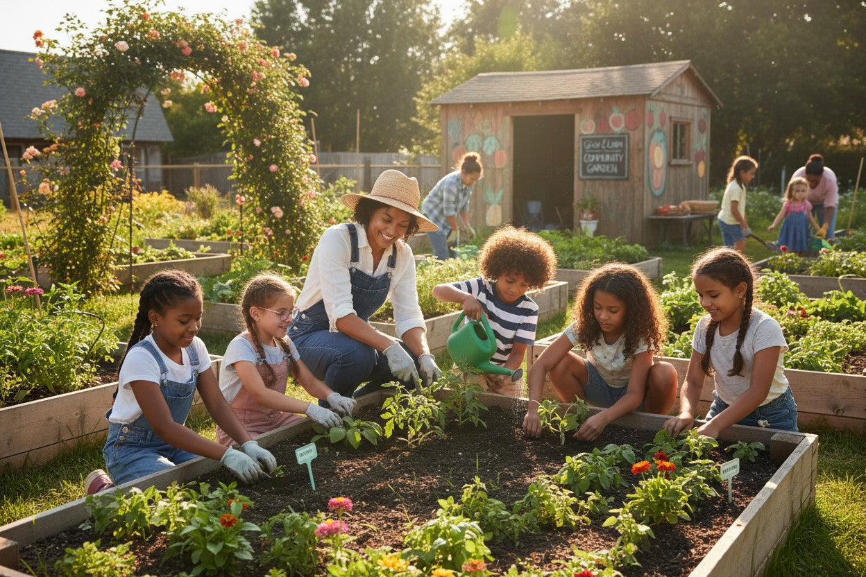 Adult volunteering with youth